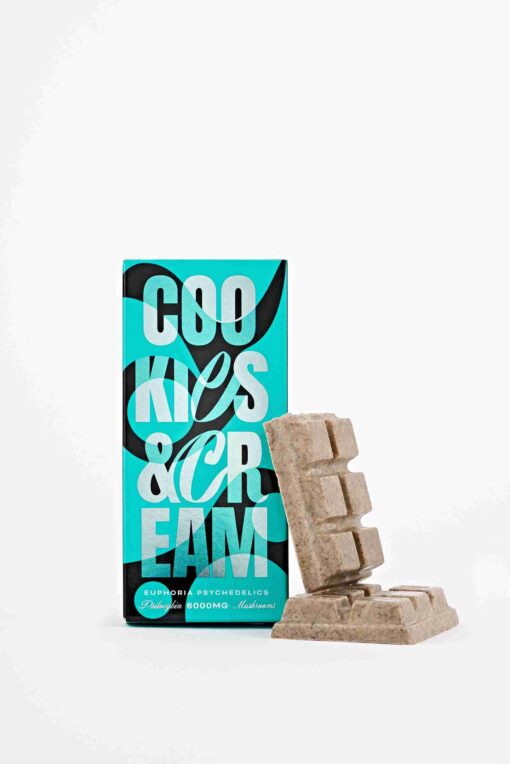 Cookies_Cream_6000MG_FrontProduct_EP Euphoria Psychedelics – Cookies and Cream (Mushroom Chocolates)