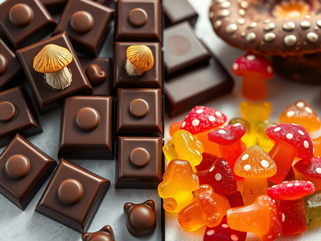 Mushrooms Chocolates Vs Magic Mushrooms Gummies
